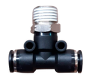 CONECTOR RAPIDO TEE MACHO AL CENTRO DE 1/4 A 3/8