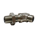 Codo Unión a 45° Pasamuros Cara Plana con Tuerca