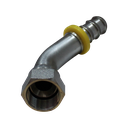 HEMBRA SAE PUSH LOCK EN CODO A 45º DE ACERO 8-8