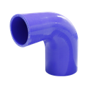 CODO SILICON A 90° REDUCTOR DE 3'' A 2'' LONGITUD 9'' AZUL